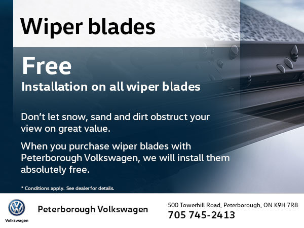 Free Installation of Wiper Blades with Purchase