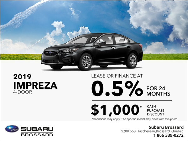 Get the 2019 Impreza 4-door today!