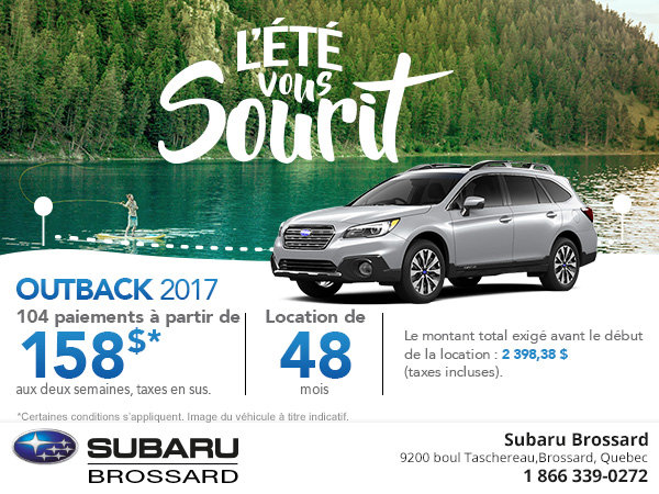 Achetez le Subaru Outback 2017 aujourd'hui!
