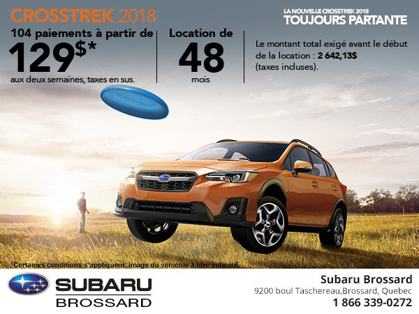 Le Subaru Crosstrek 2018 en rabais!