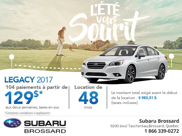 Achetez le Subaru Legacy 2017 aujourd'hui