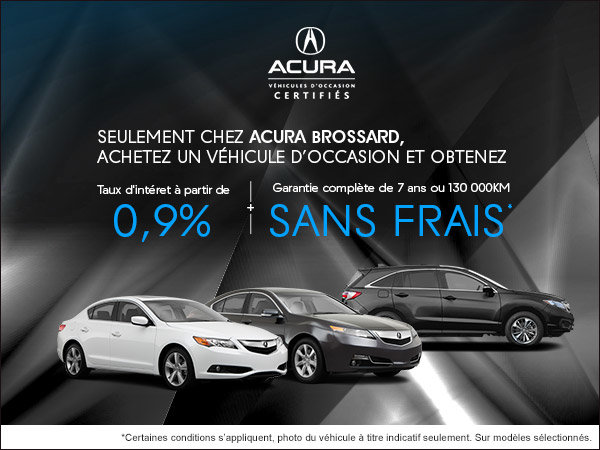 Financez un véhicule Acura d'occasion chez Acura Brossard