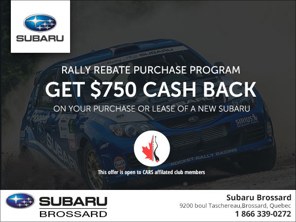 Subaru's Rally Rebate Purchase Program