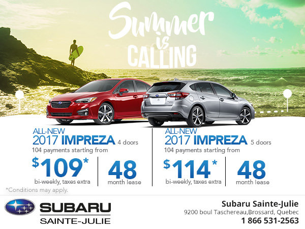 Save on the 4 and 5-Door 2017 Subaru Impreza Today!
