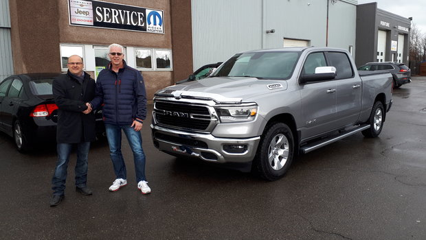 On tiens à féliciter M. Martin Ruest pour son 2e achat au Garage Windsor un magnifique Ram 2019.