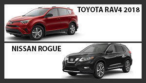 Toyota RAV4 2018 versus Nissan Rogue