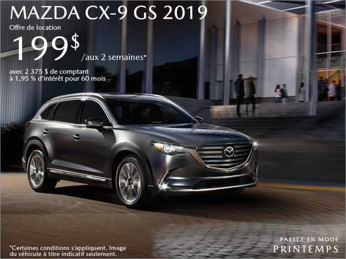 Procurez-vous le Mazda CX-9 2019 aujourd'hui!