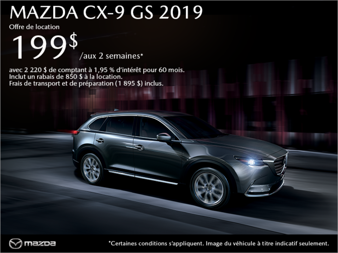 Procurez-vous la Mazda CX-9 2019 aujourd'hui!
