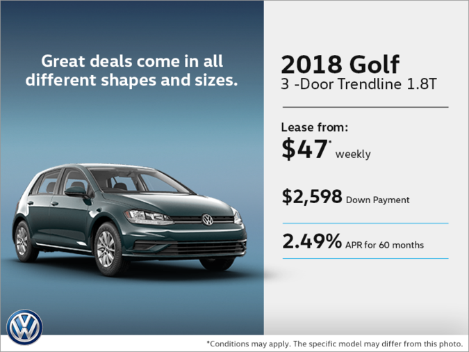 Lease the 2018 Golf 3-Door!