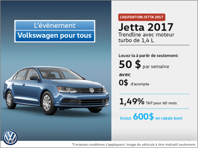 Obtenez la Jetta 2017 dès aujourd'hui!