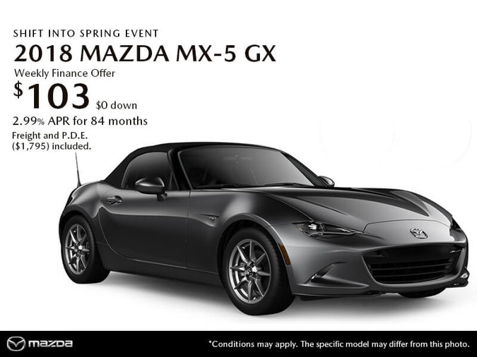 GET THE 2018 MAZDA MX-5 GX TODAY!