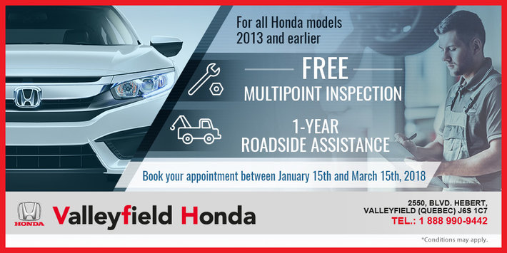 Honda Roadside Assistance >> Free Multipoint Inspection And 1 Year Roadside Assistance Honda Roadside Assistance >> Free Multipoint Inspection And 1 Year Roadside Assistance