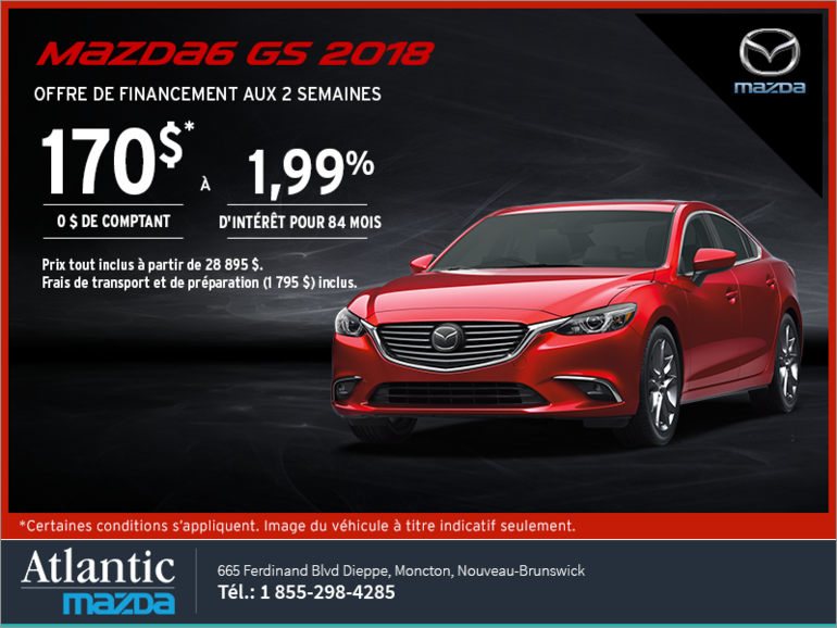 Procurez-vous la Mazda6 2018 aujourd'hui!