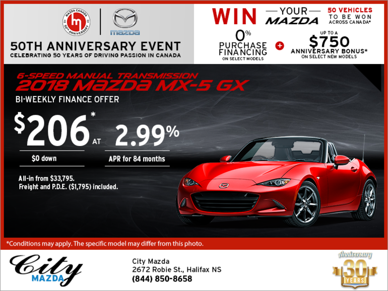 Get the 2018 Mazda MX-5 Today!