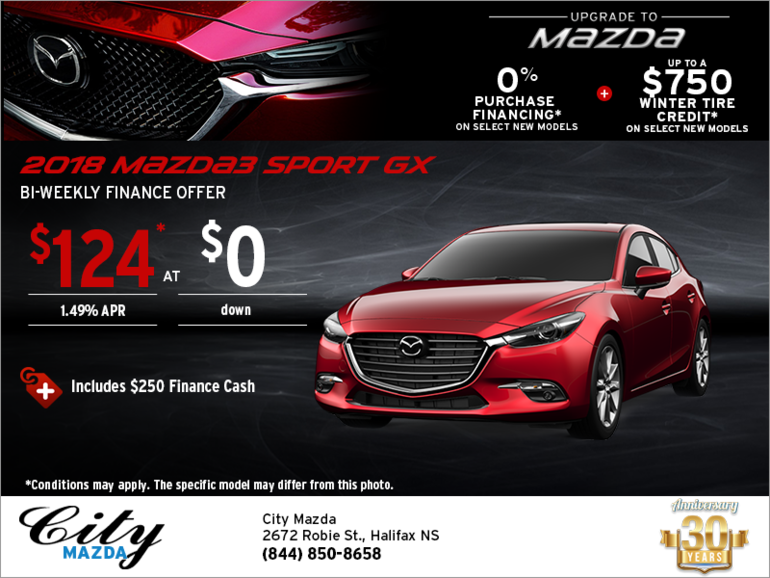 Get the 2018 Mazda3 Sport Today!