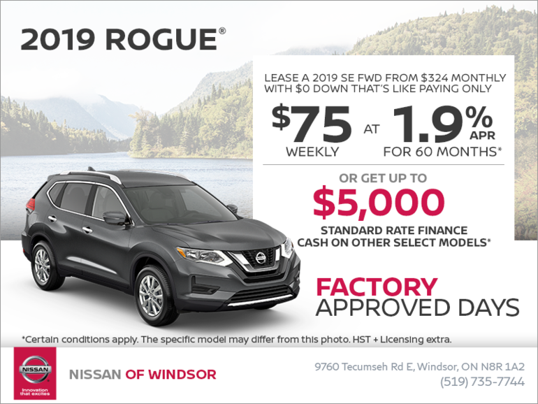 Get the 2019 Nissan Rogue Today!