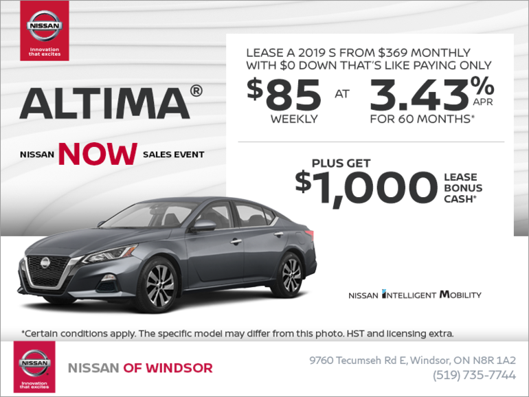 Get the 2019 Nissan Altima Today!