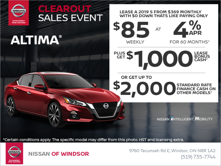 Get the 2019 Nissan Altima Today!