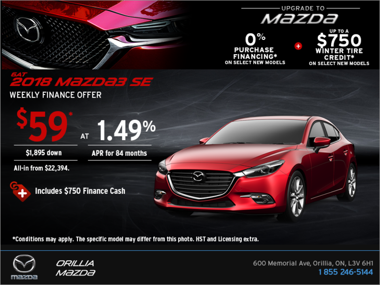Get the 2018 Mazda3 Today!