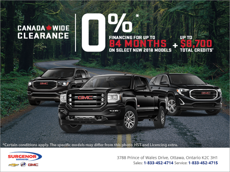 2018 Canada Wide Clearance