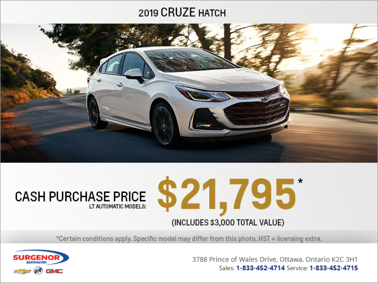 Get the 2019 Chevrolet Cruze Hatch