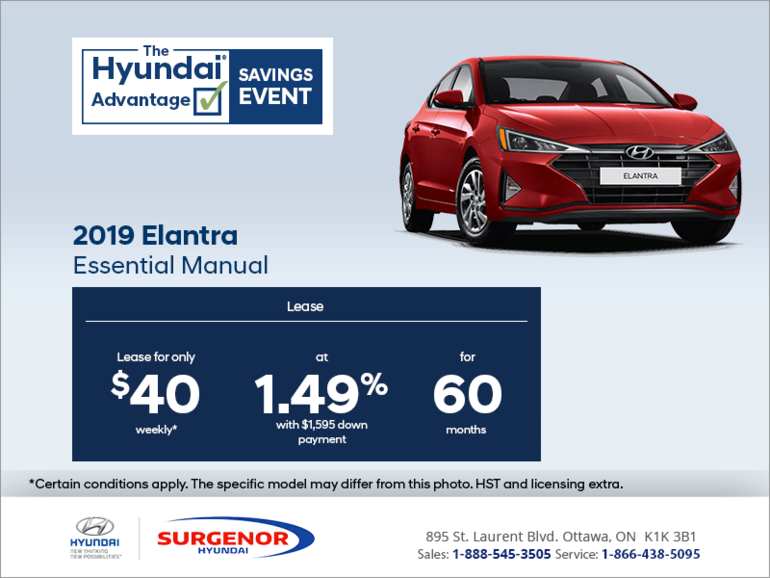 Lease the 2019 Elantra!