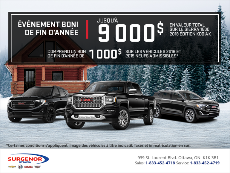 Événement boni de fin d'année!