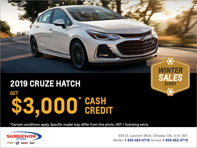 Get the 2019 Chevrolet Cruze Hatch