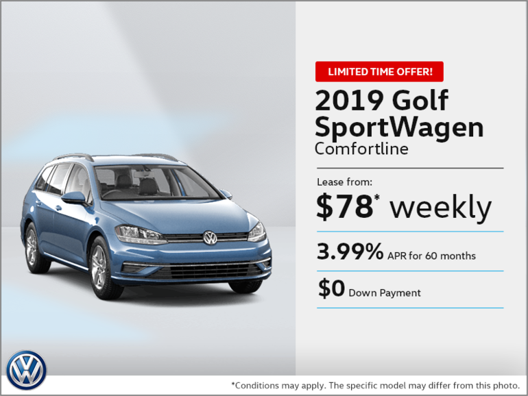 Get the 2019 Golf SportWagen!