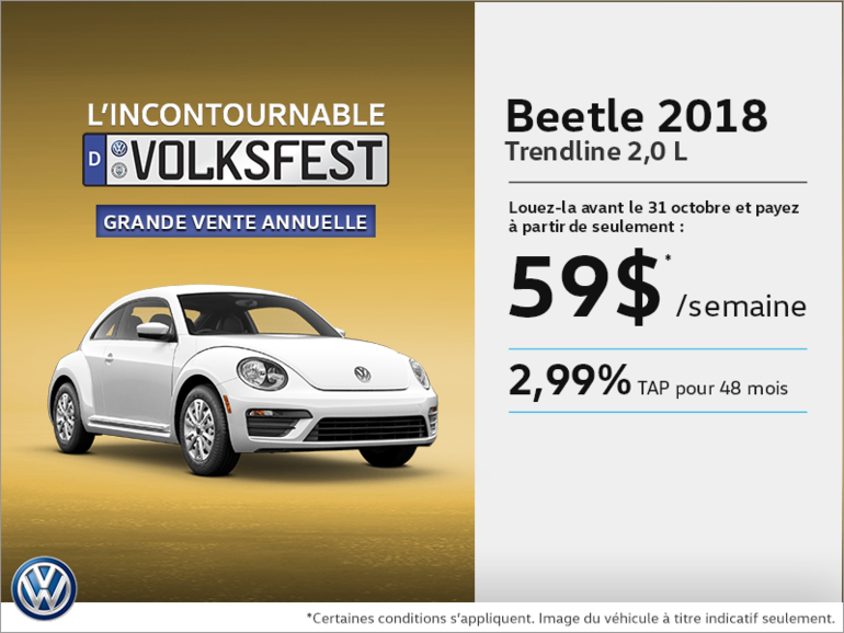 Louez la Beetle 2018 dès aujourd'hui!