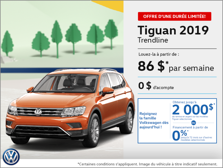 Louez le Tiguan 2019!