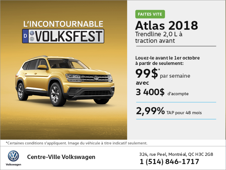 Conduisez l'Atlas 2018 dès aujourd'hui!