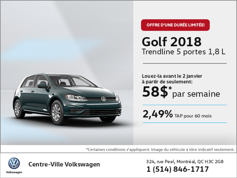 Conduisez la Golf 5 portes 2018 dès aujourd'hui!