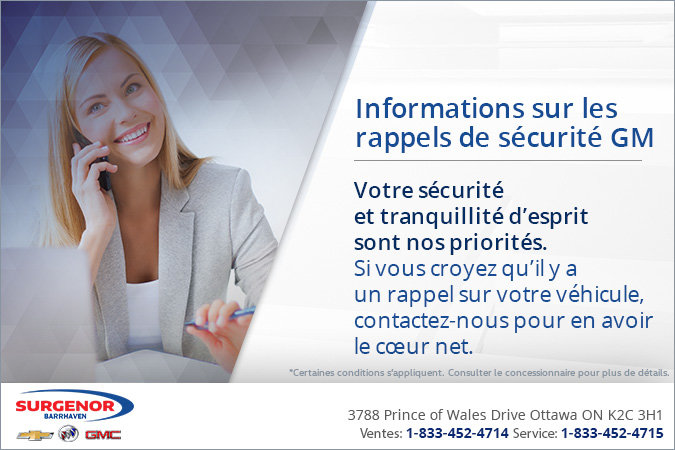 Rappels de sécurité