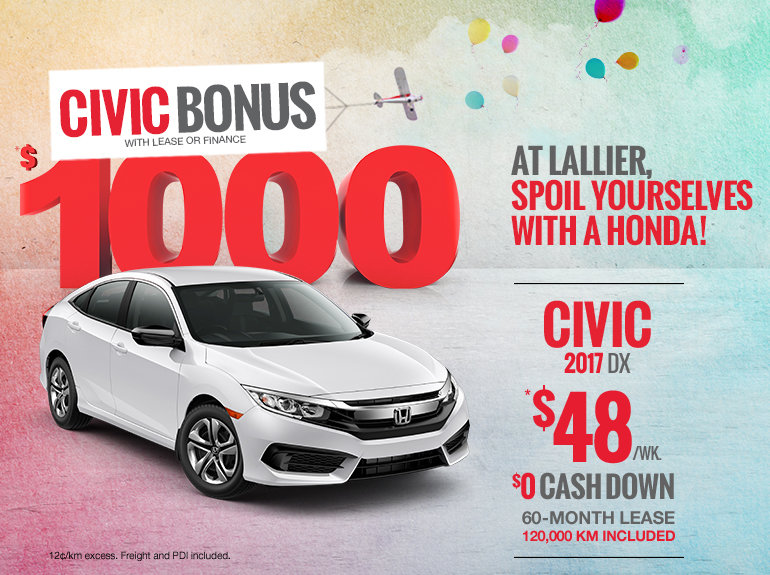 Lease a 2017 Civic Today!