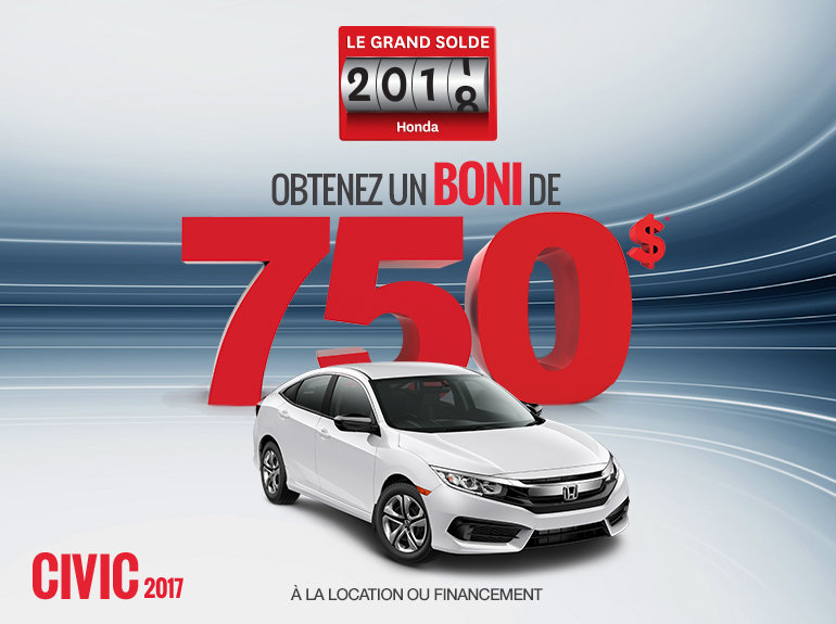 Louez la Honda Civic 2017 aujourd'hui!