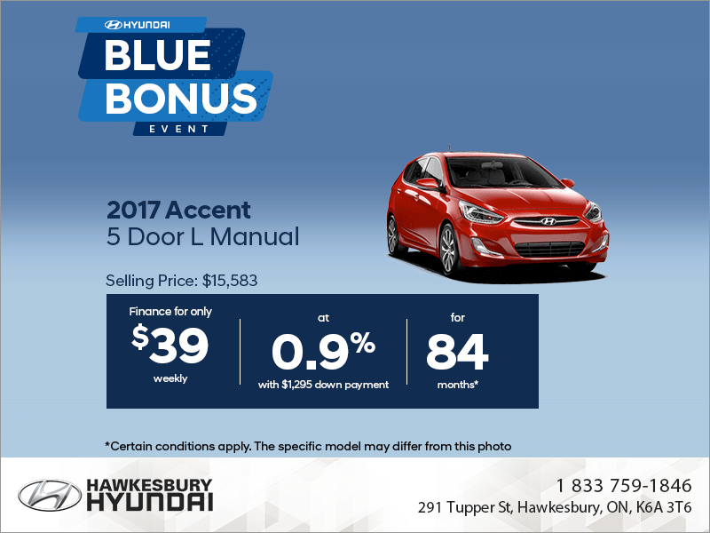 Get the 2017 Accent 5 Door!