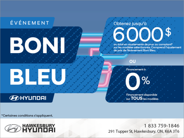 L'événement boni bleu!