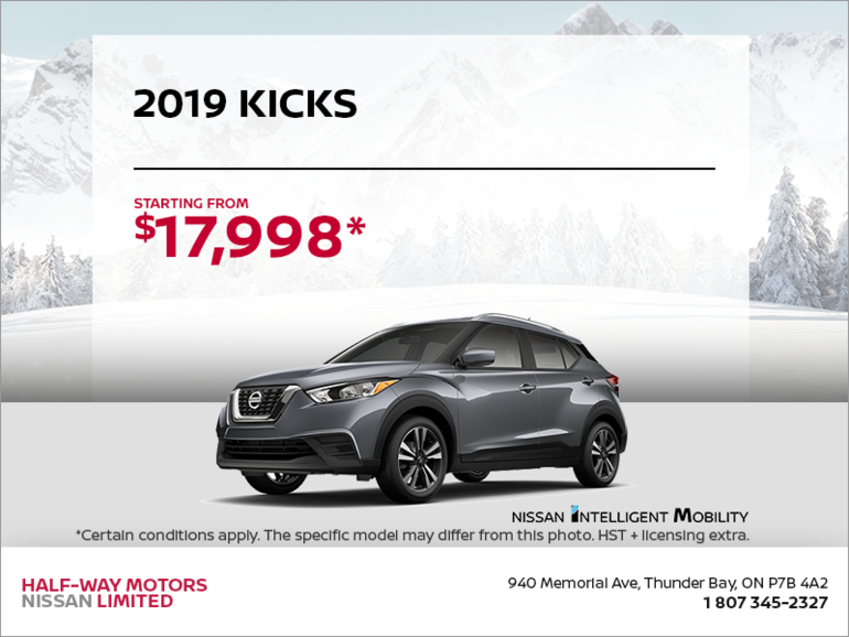 Get the 2019 Kicks Today!