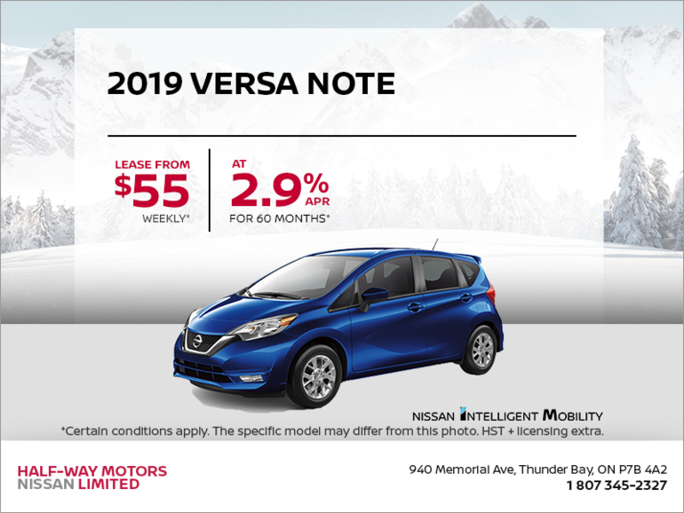 Get the 2019 Versa Note Today!