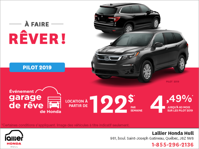 Louez le Honda Pilot 2019!