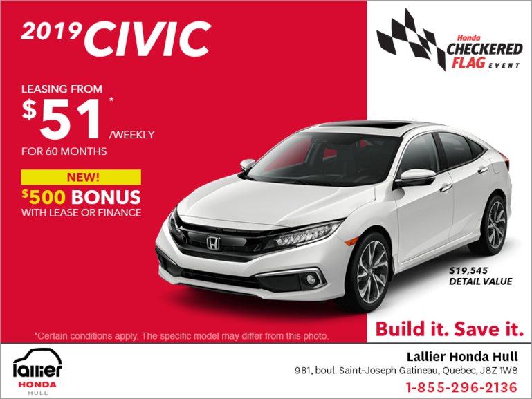 Lease the 2019 Honda Civic!