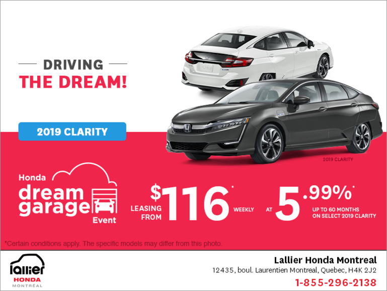 Lease the 2019 Honda Clarity!