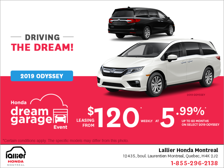 Lease the 2019 Honda Odyssey!
