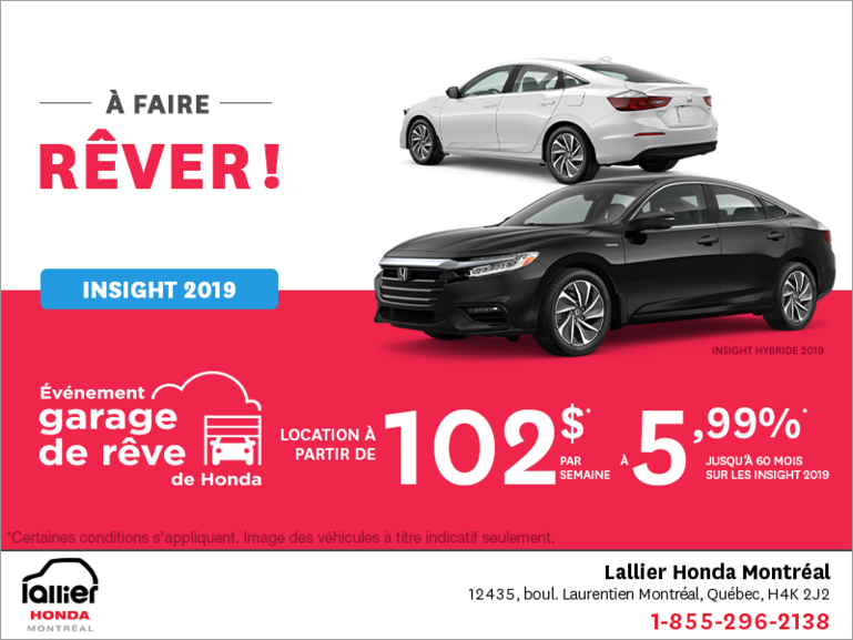 Louez la Honda Insight 2019!
