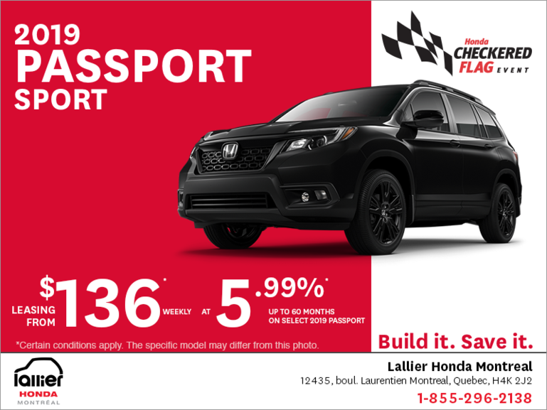 Lease the 2019 Honda Passport Sport!