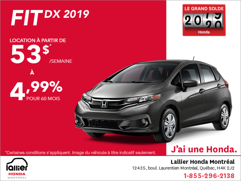 Louez la Honda Fit 2019!