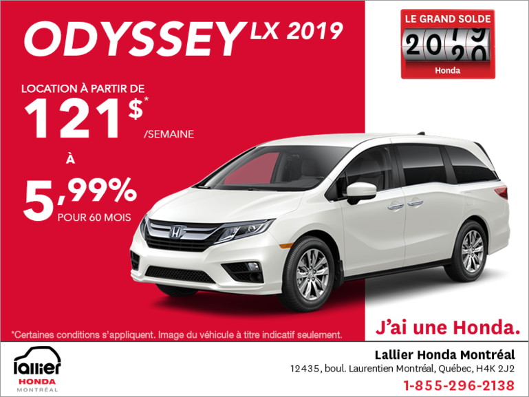 Louez la Honda Odyssey 2019!