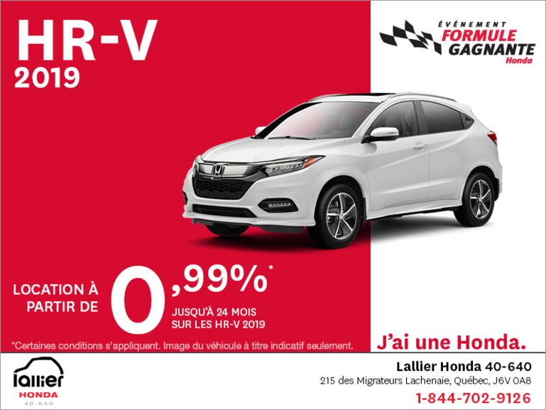Louez le Honda HR-V 2019!